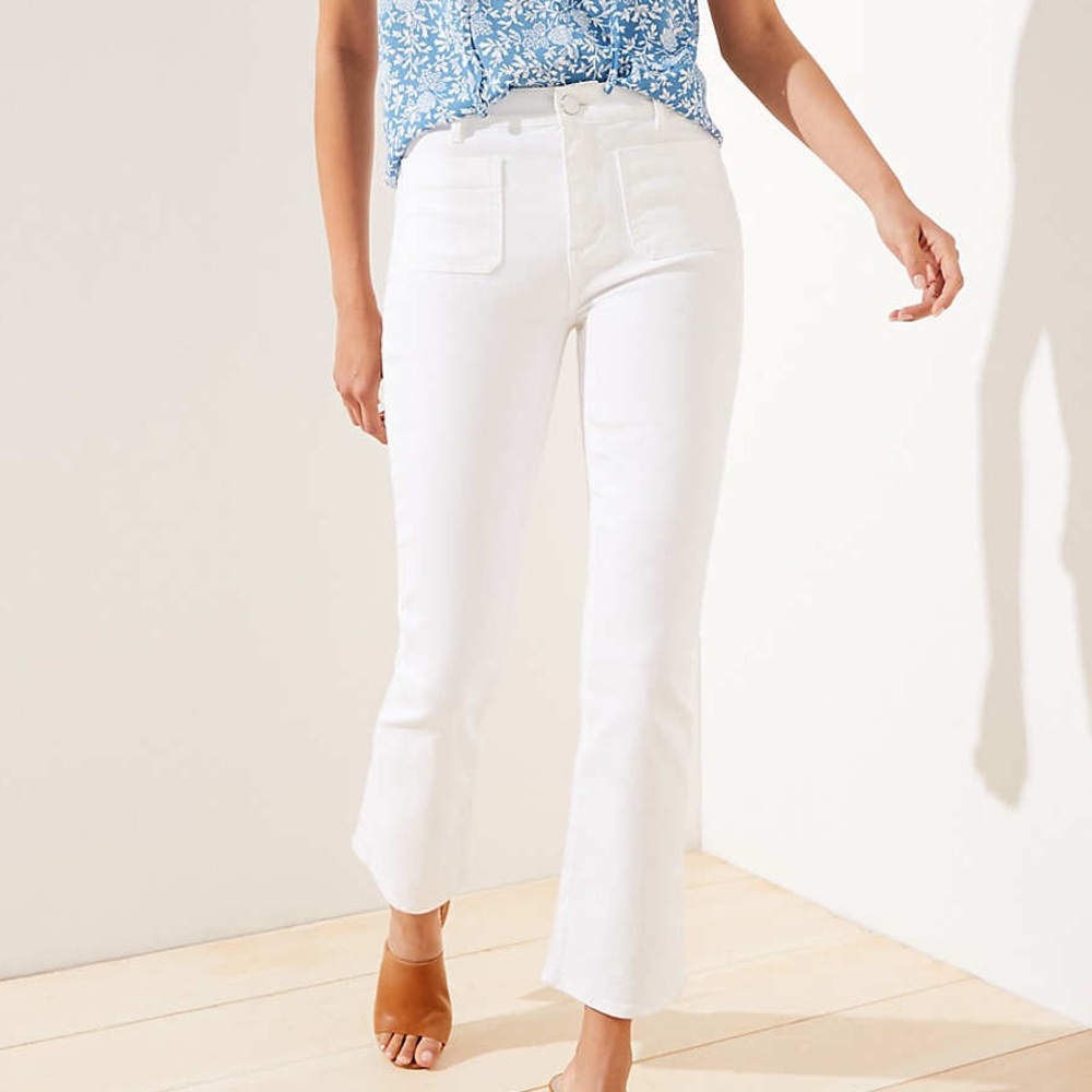 White loft flare jeans size 24